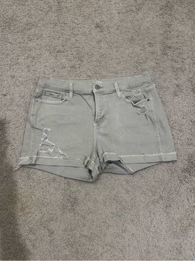 Old Navy Light Gray Distressed Denim Shorts